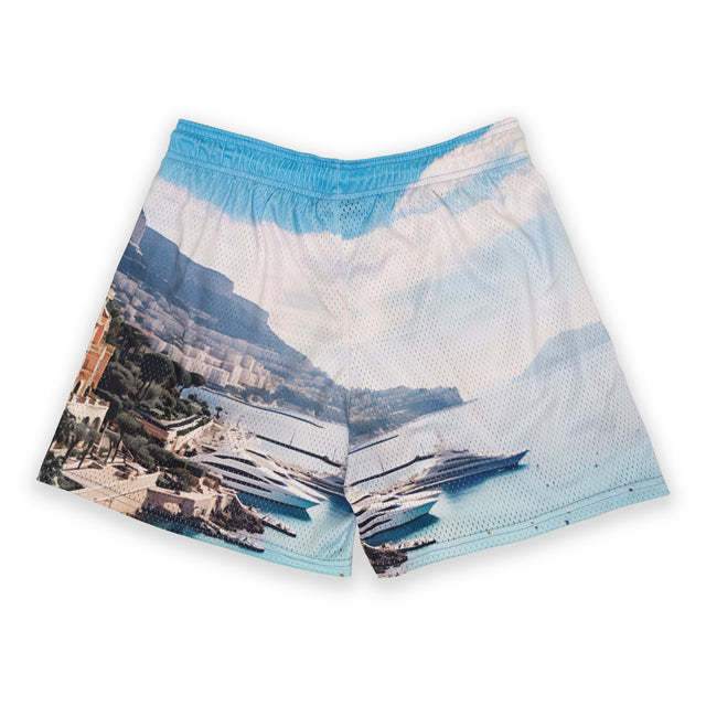 coconut tree treasure sword big saffron city pattern print breathable quick dry shorts 9 colors