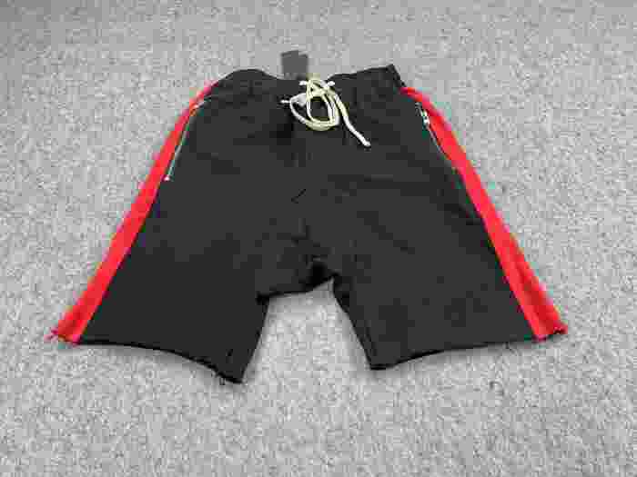 [buy more save more] Red And Black Colour Block Zip Shorts