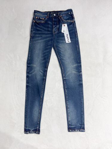 1:1 quality version Classic blue jeans with white dots on the leg opening