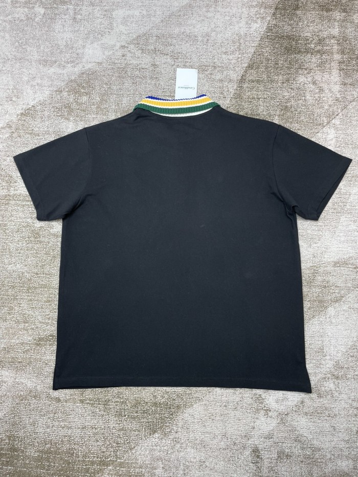 1:1 quality version Collar colour blocked simple polo shirt 4 colors