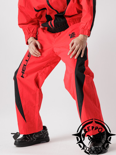 Copy 1:1 quality version Revenge Red and Black Half Face Thin Pants
