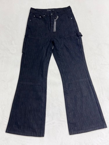 1:1 quality version Dark all over monogrammed logo micro jeans