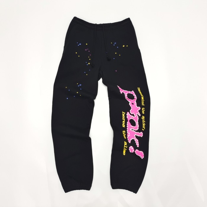 1:1 quality version Pink Letter Star Spider Web Hoodie & Pants Set