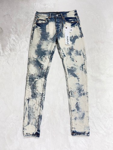 1:1 quality version Paint Splash Ink Rubbed White Jeans