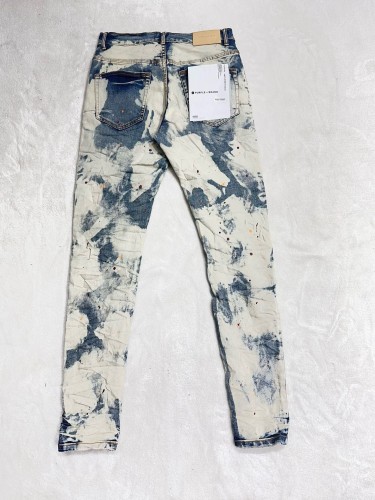 1:1 quality version Paint Splash Ink Rubbed White Jeans