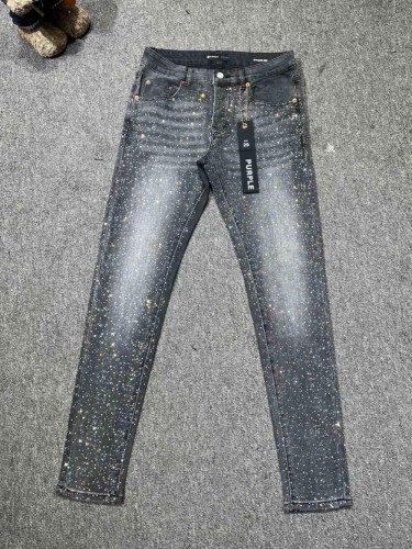 1:1 quality version Colorful bright diamond front slim jeans