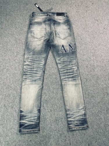 1:1 quality version Classic Monogram Cutout Embroidered Jeans