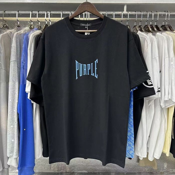 Blue small letter logo printed tee 2 colors