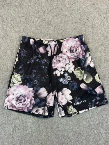 Dark shorts with large flowers-