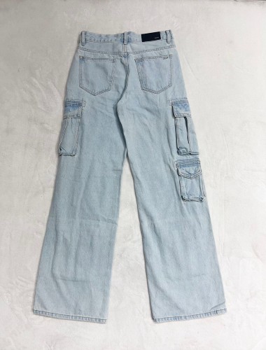 1:1 quality version False Button Leg Vintage Multi-Pocket Jeans