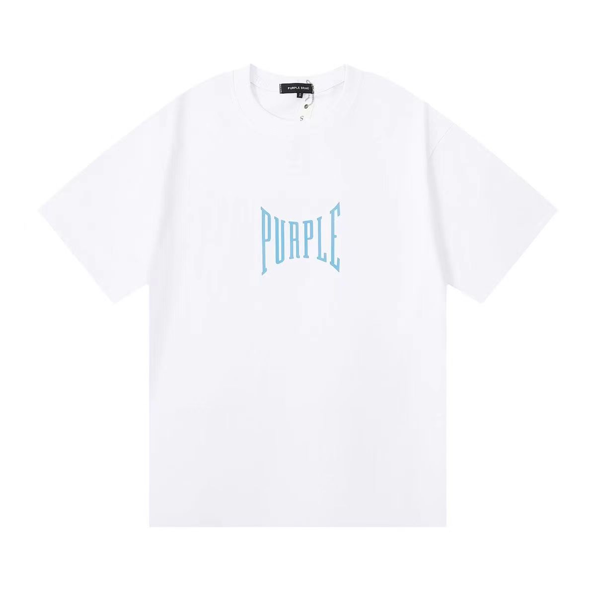 blue small letter logo printed tee 2 colors