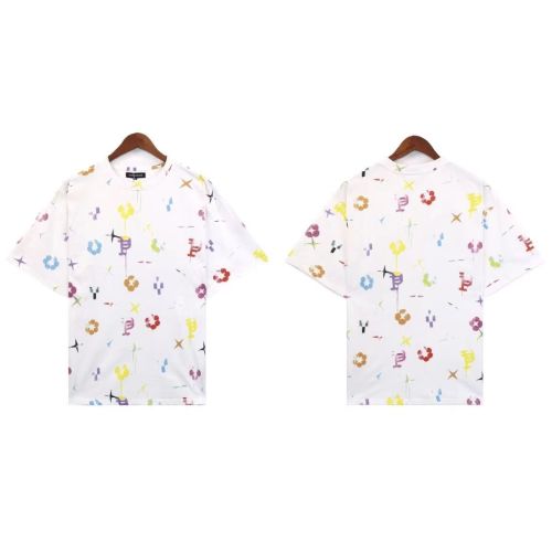 All over floral logo splatter print tee