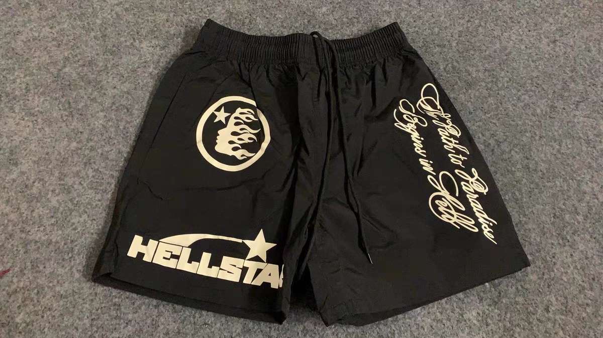 Hellstar Studio Pentagram Letter Logo Shorts detail photo 2