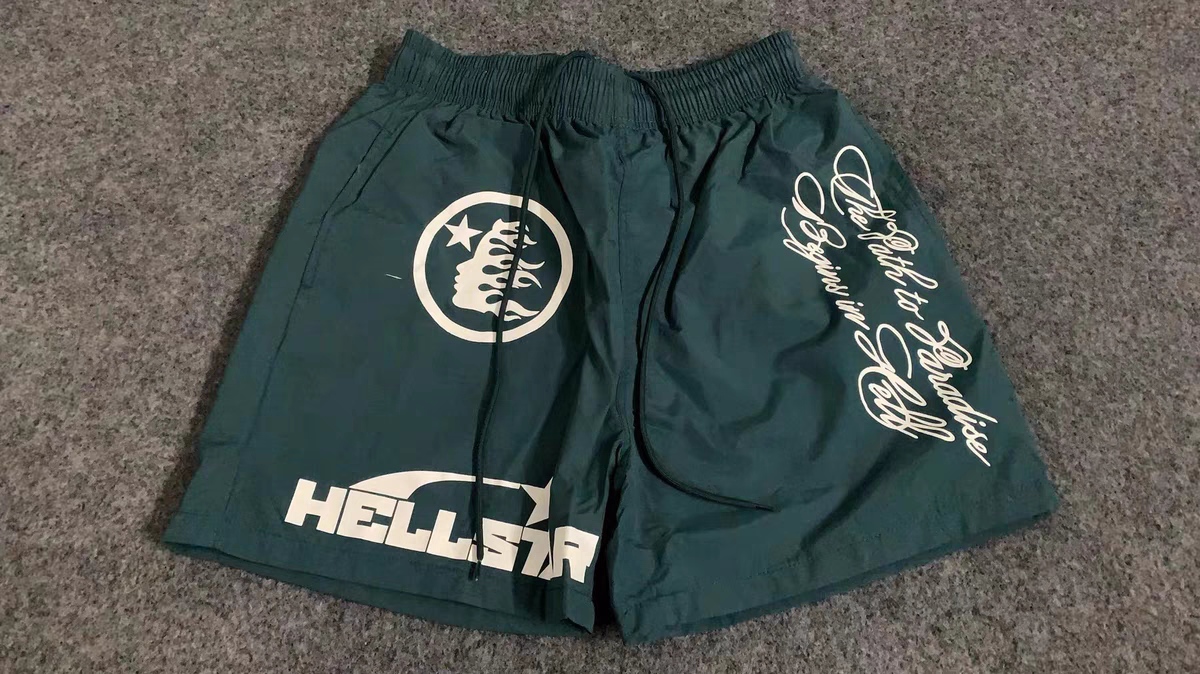 Hellstar Studio Pentagram Letter Logo Shorts detail photo 6