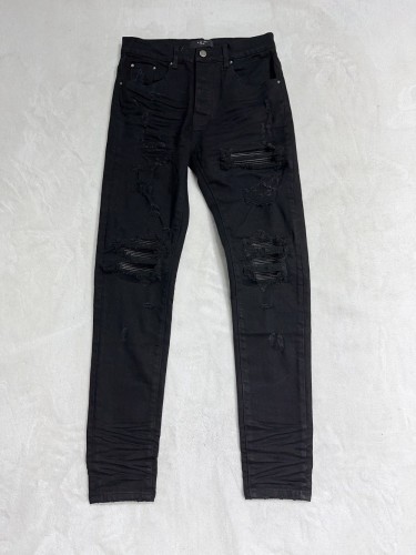1:1 quality version Black Ripped Patch Jeans