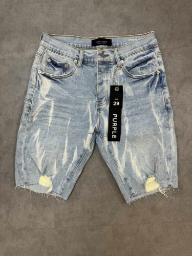 1:1 quality version Washed Ripped Raw Edge Denim Shorts