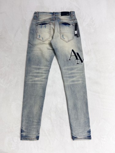 1:1 quality version Black And White Letter Embroidered Washed Jeans