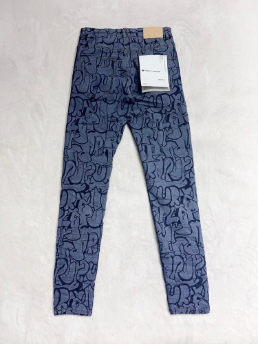 1:1 quality version Printed cartoon letter jeans