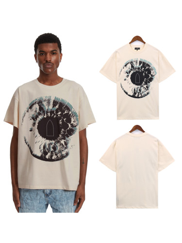 Chest abstract big eyes printed tee