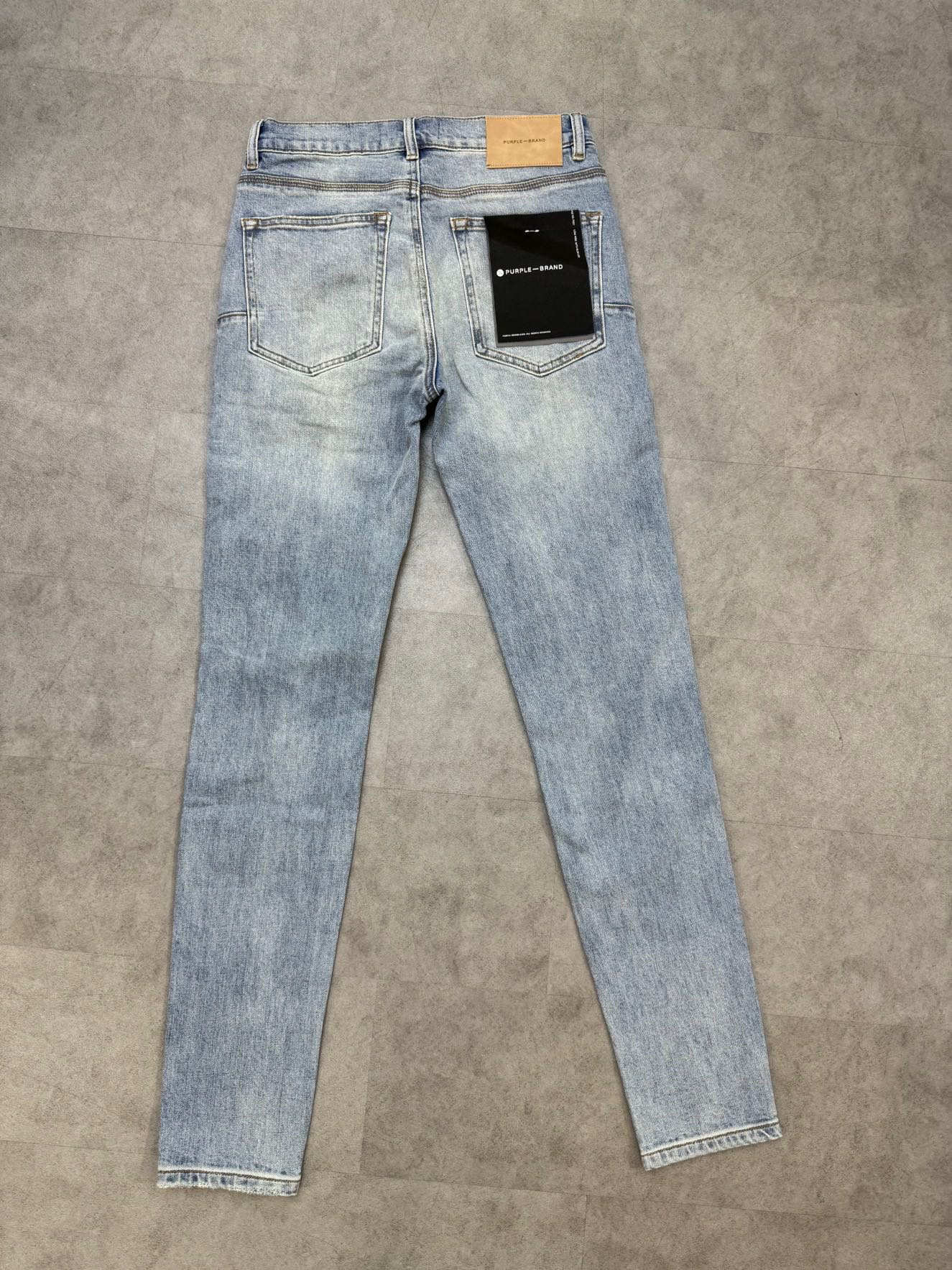 1:1 quality version square knee ripped jeans