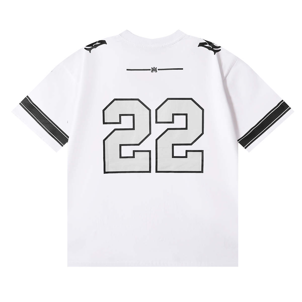 number 22 letter logo printed sports jersey tee 2 colors