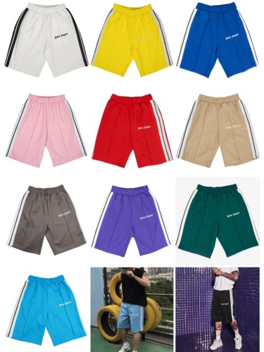Simple Side Stripe Patchwork Monogrammed Sports Shorts 12 colors