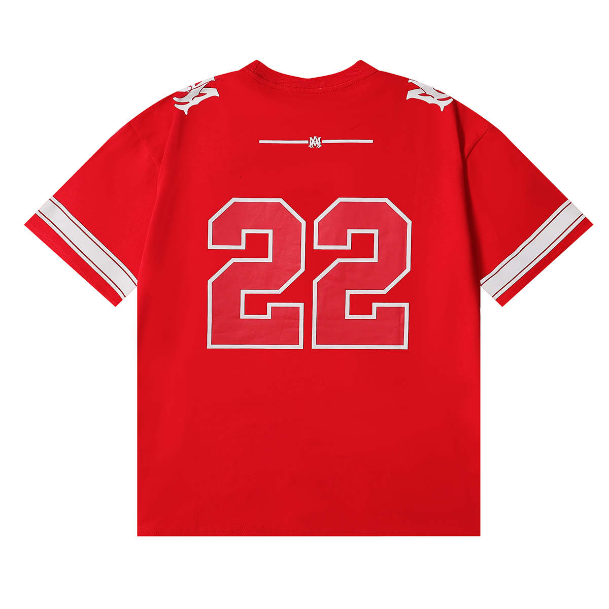 number 22 letter logo printed sports jersey tee 2 colors