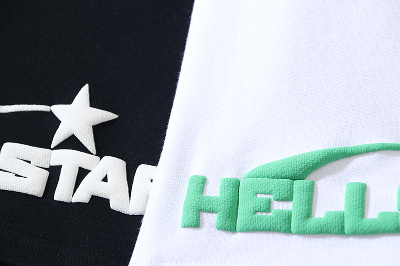 Hellstar Studio Time Foam Letter Logo Shorts detail photo 6