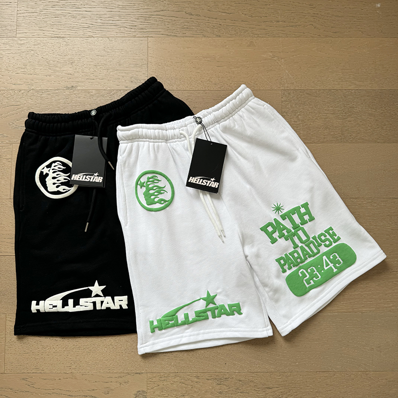Hellstar Studio Time Foam Letter Logo Shorts detail photo 18