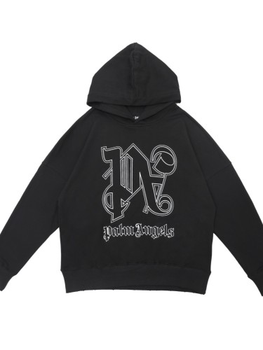 Inverted A Letter Print hoodie