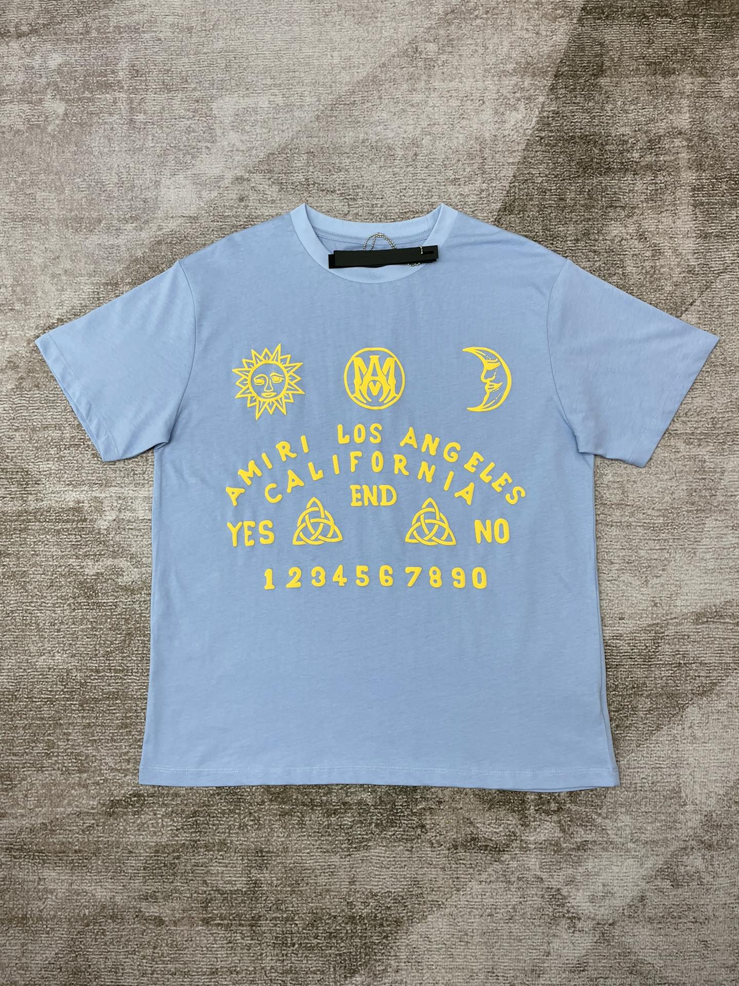 [buy more save more]1:1 quality version sun moon digital foam letter print tee