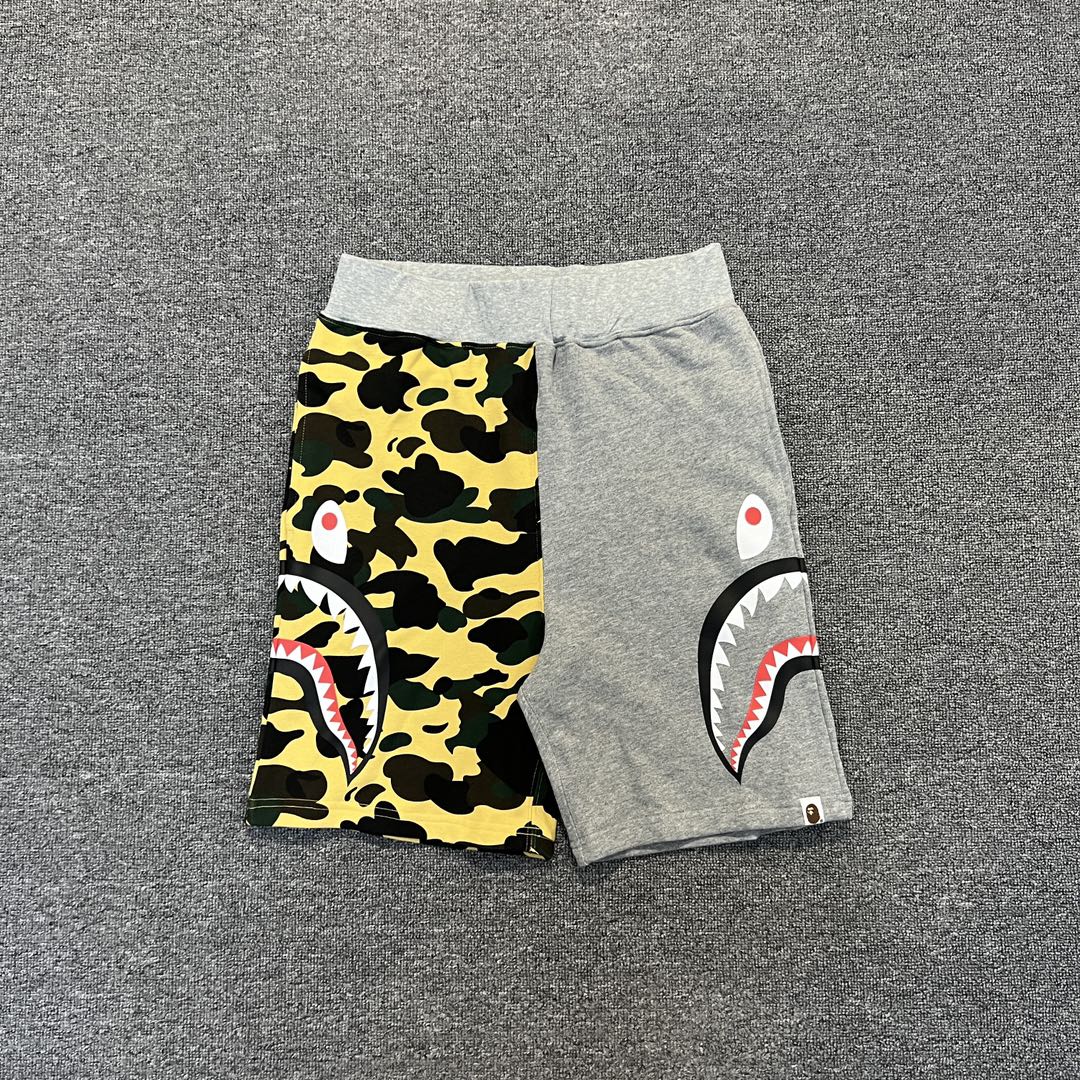 1:1 quality version patchwork camouflage shark shorts 2 colors