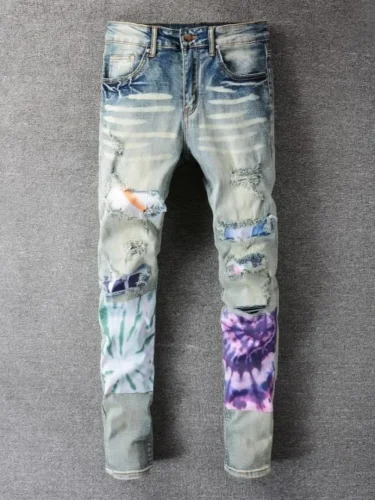 [Buy more Save more]Tie-dye Jeans