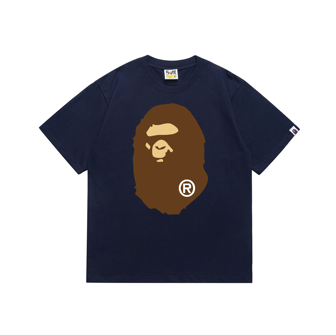 classic front and back big ape head print tee 20 colors