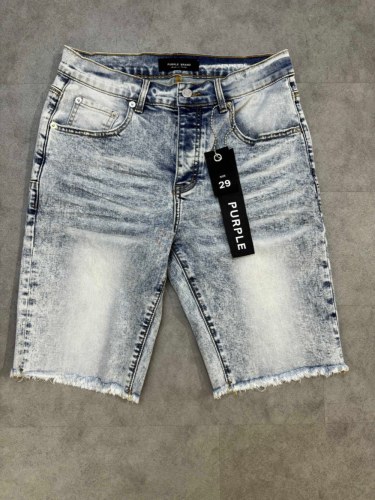 1:1 quality version Rubbed white washed denim shorts