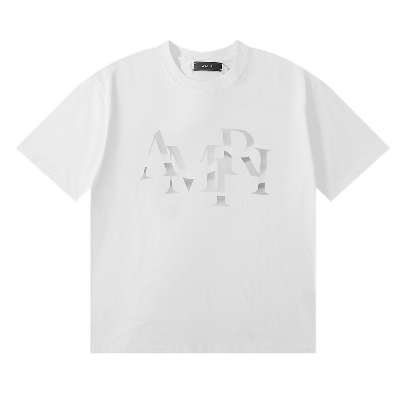 gradient mismatched letter print tee 2 colors