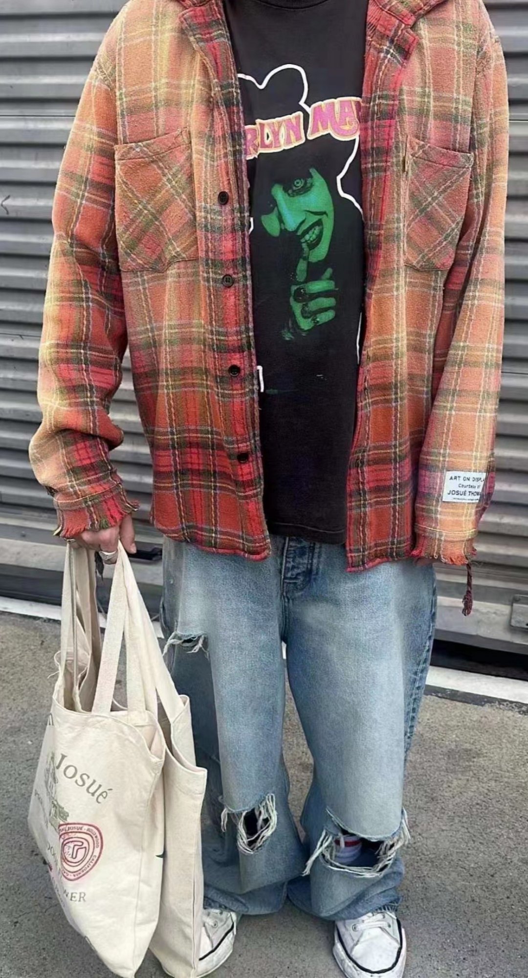 1:1 quality version jet brushed gradient plaid shirt