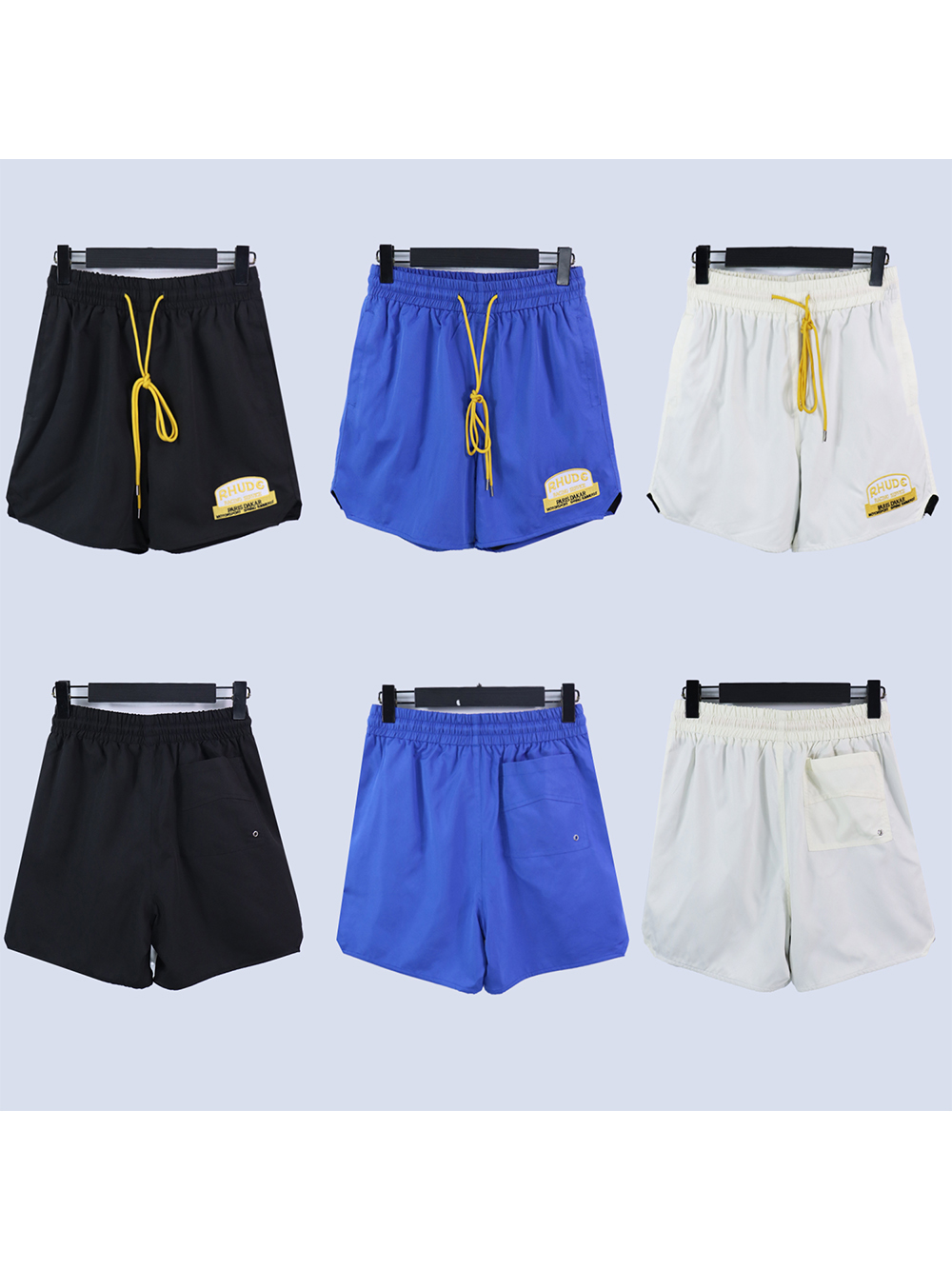 pocket monogrammed solid color quick dry shorts 3 colors