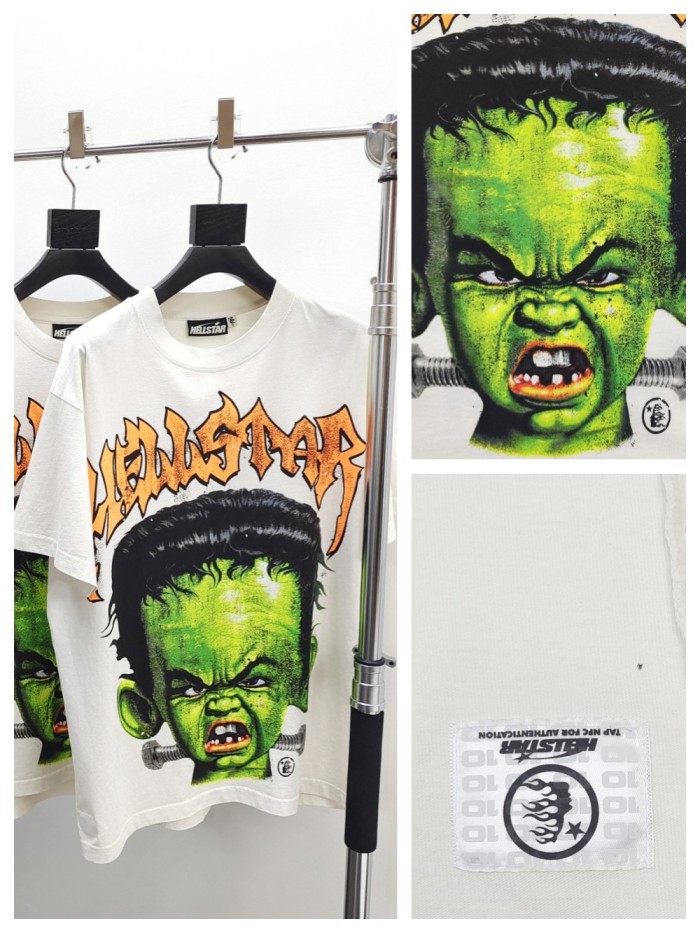1:1 quality version Green Face Big Ears Boy Tee with NFC tag