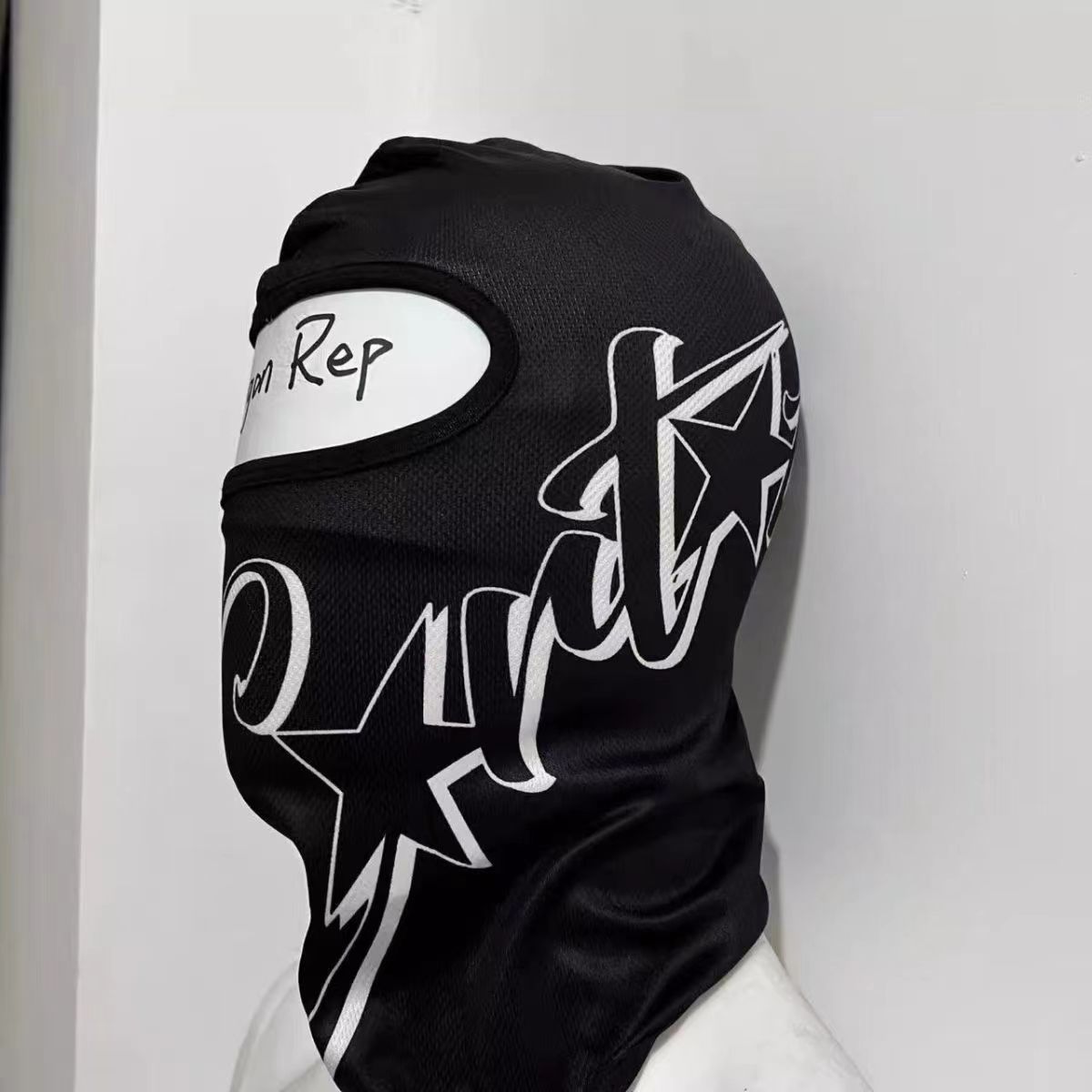 alcatraz alphabet printed mask hip hop headgear