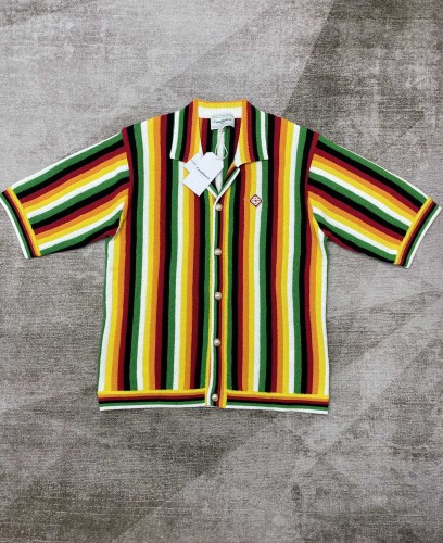 1:1 quality version Vertical print colorful patchwork Polo Shirt & Shorts Set