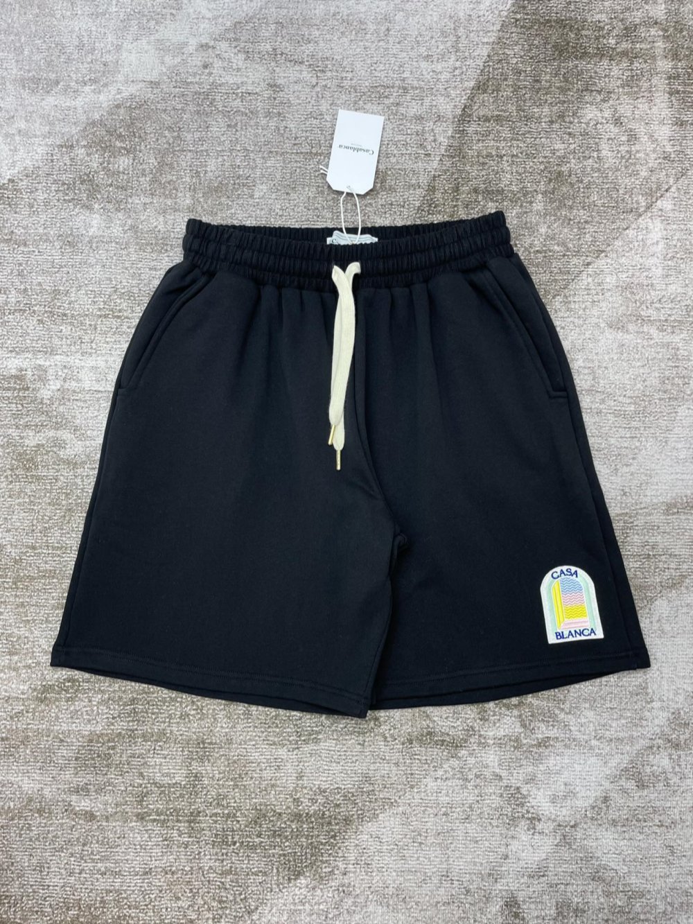 1:1 quality version gradient wave arch pattern embroidered shorts