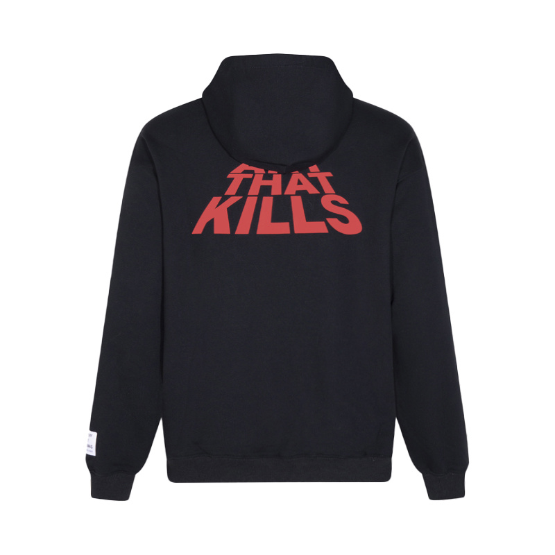 atk monogrammed slogan print hoodie