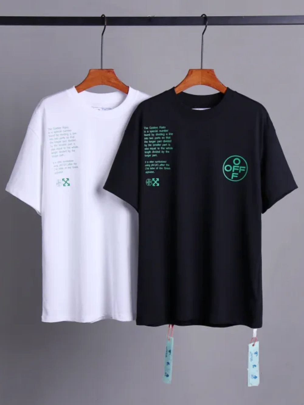[buy more save more] [oversized version]1:1 quality version green color block arrow logo short sleeve