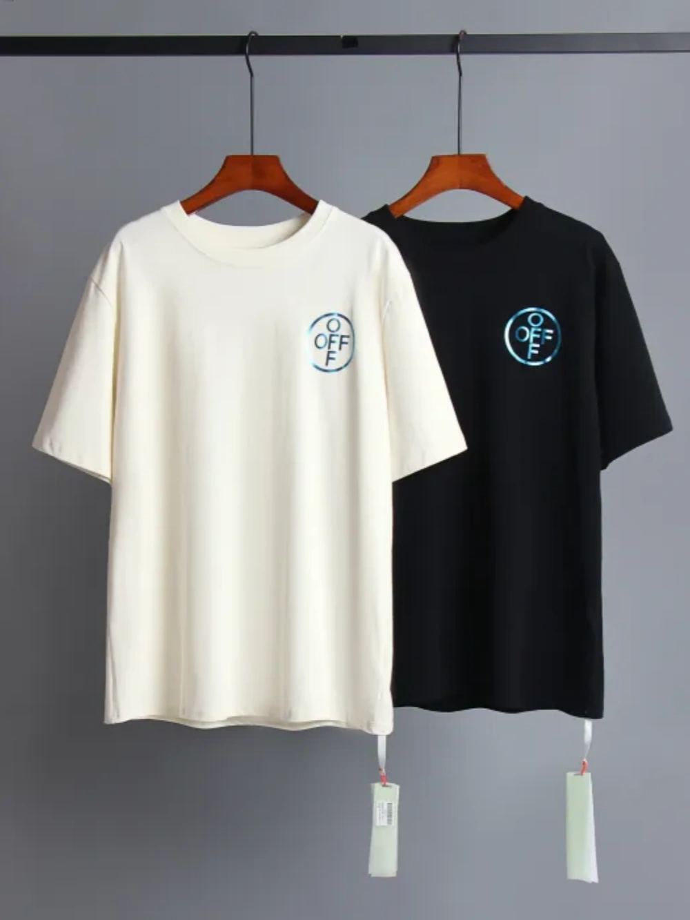 [buy more save more] [oversized version]1:1 quality version blue bright print short sleeve