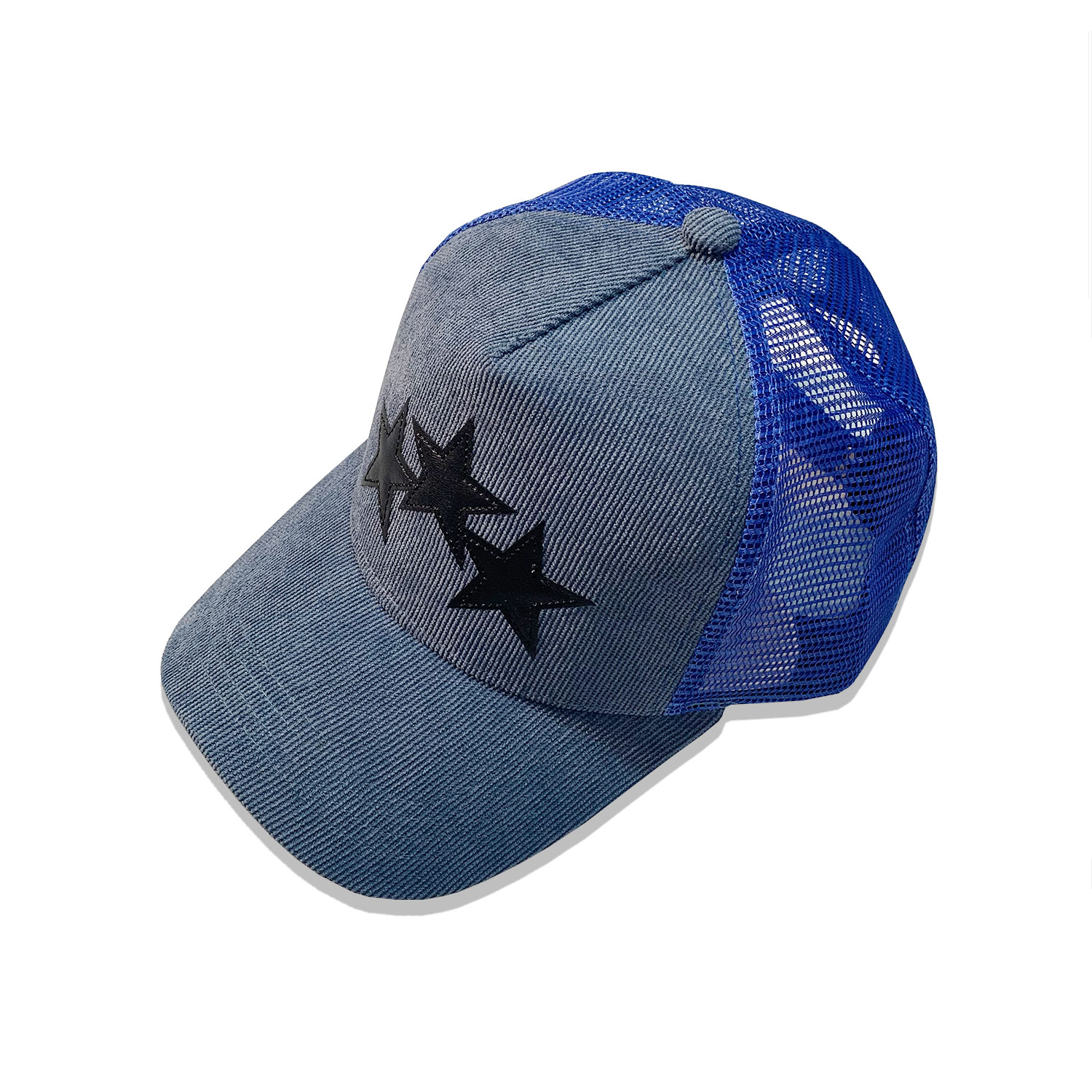 logo embroidered stars corduroy fabric openwork adjustable duck tongue cap