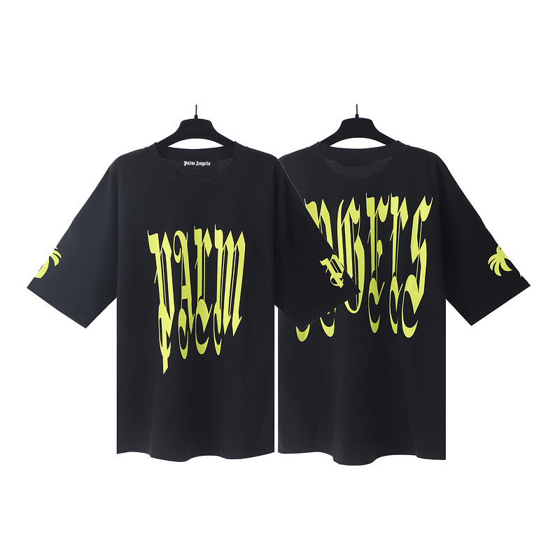 reversible gothic letter print tee 2 colors