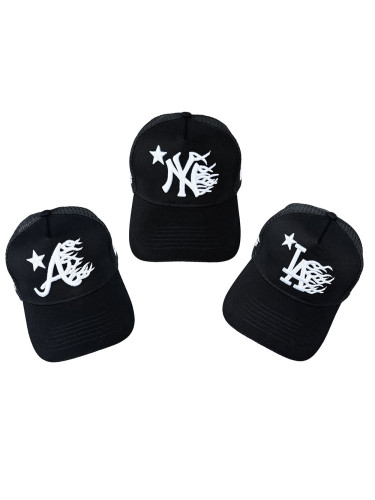 Three-dimensional white monogrammed logo embroidered duck hat 3 styles