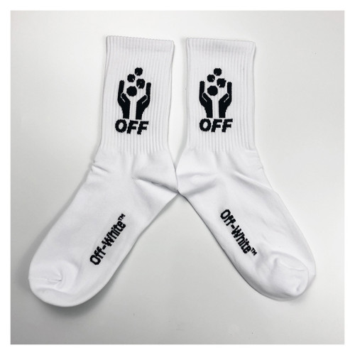 Two Hands Guardian Resource Alphabet Embroidery Tide Socks 2 colors