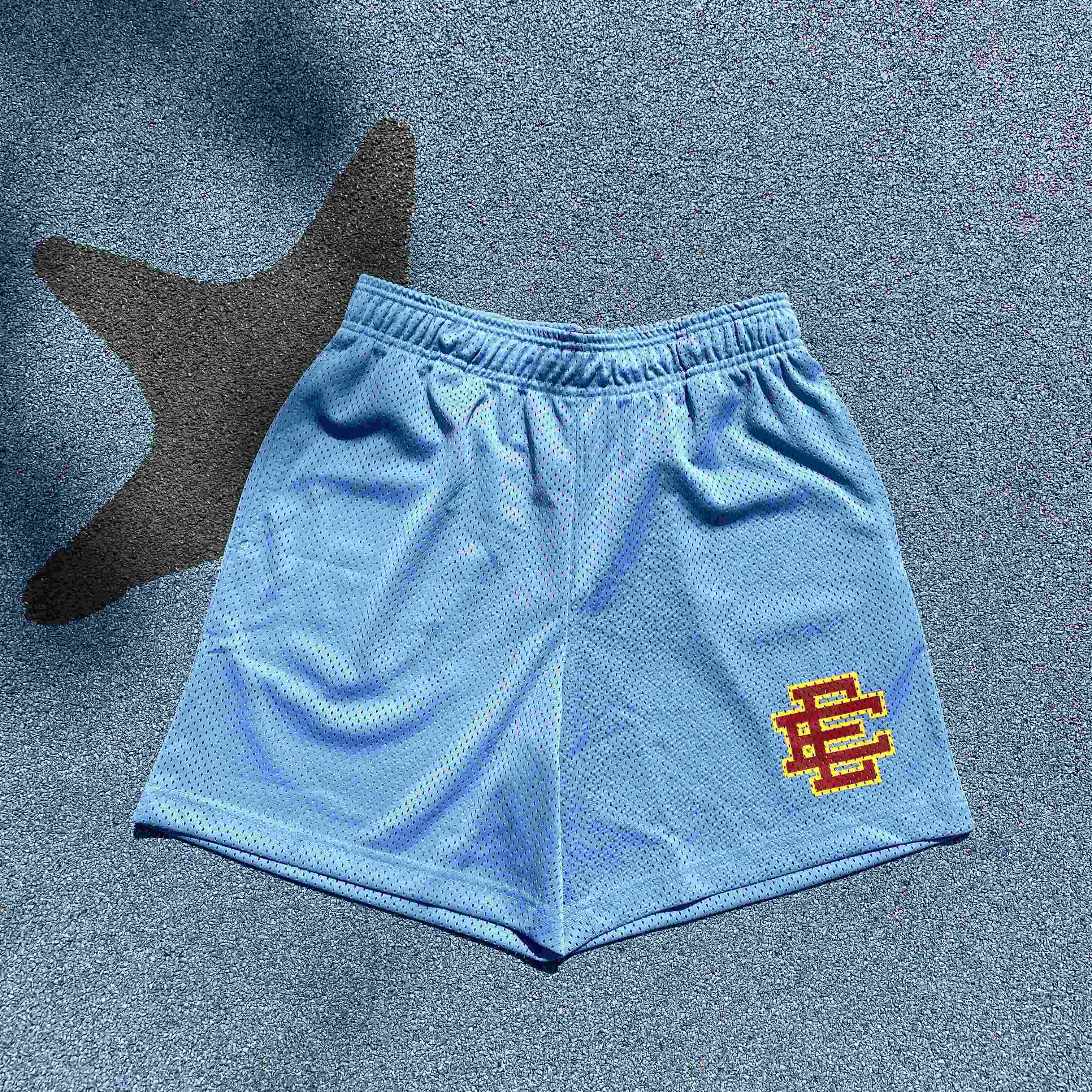 1:1 quality version ee logo print mesh breathable beach shorts 7 colors